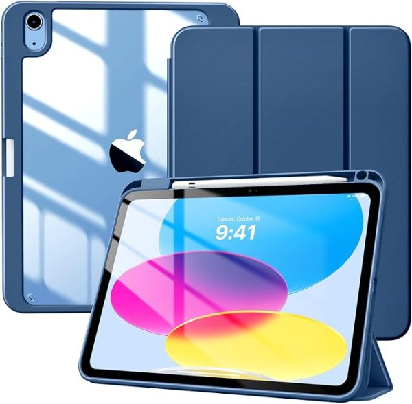 Case Transparente con espacio para Lápiz para iPad Air 4 Azul oscuro Case Transparente con espacio para Lápiz para iPad Air 4 / Air 5 / 10.9 / Air 11 / Pro 11