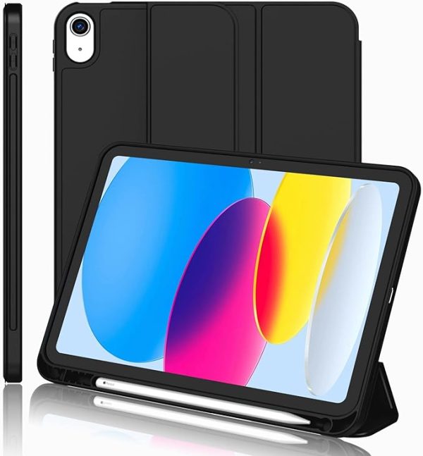 Smart Case con espacio para Lápiz para iPad A16 Negro Smart Case con espacio para Lápiz para iPad A16 y iPad 10 Generación