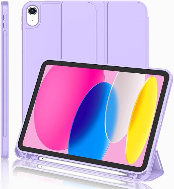 Smart Case con espacio para Lápiz para iPad A16 lila Smart Case con espacio para Lápiz para iPad A16 y iPad 10 Generación