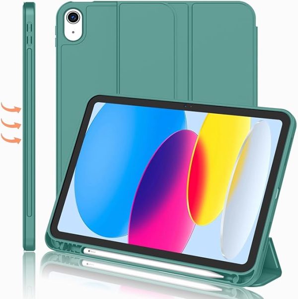Smart Case con espacio para Lápiz para iPad A16 verde militar Smart Case con espacio para Lápiz para iPad A16 y iPad 10 Generación