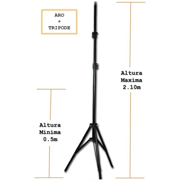 Aro de Luz (26 cm) + Tripode para selfie 3 Aro de Luz 26cm + Trípode