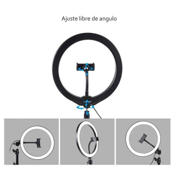 Aro de Luz (26 cm) + Tripode para selfie 6 Aro de Luz 26cm + Trípode