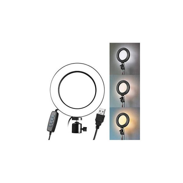 Aro de Luz (26 cm) + Tripode para selfie 7 Aro de Luz 26cm + Trípode