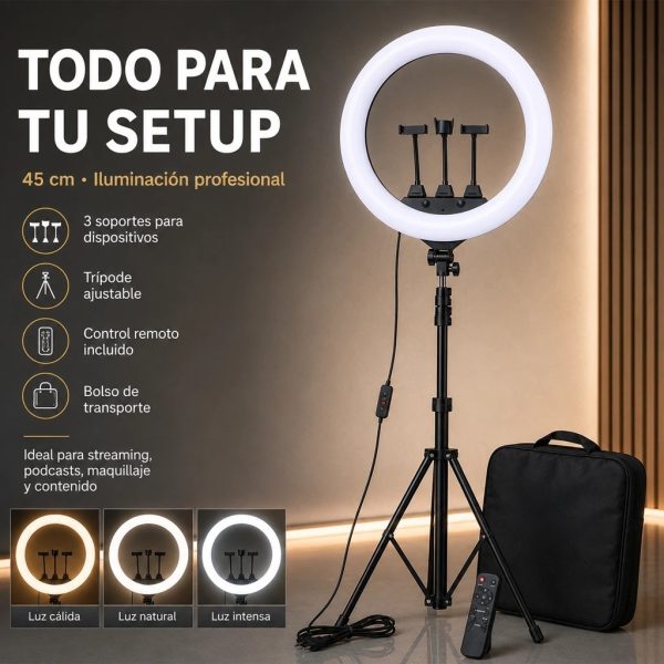 Aro de Luz 45cm + Trípode
