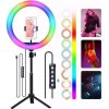 Aro de Luz RGB (26 cm) + Tripode para selfie Aro de Luz RGB 26cm + Trípode