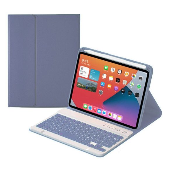 Forro Smart Case con Teclado Inalámbrico y espacio para Lápiz para iPad 7 iPad 8 iPad Air3 Pro10.5 lila Smart Case con Teclado y espacio para Lápiz para iPad 7, iPad 8, iPad 9, iPad Air3, iPad Pro 10,5