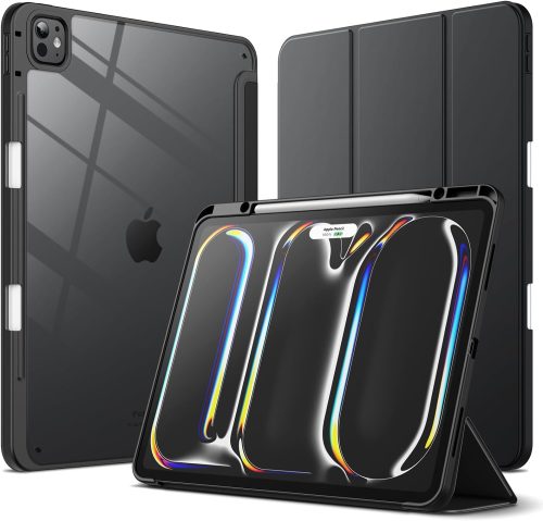 Forro Smart Case para iPad PRO 13 M4 A2925 A2926 A3007 Negro Case Transparente con espacio para Lápiz para iPad Pro 13
