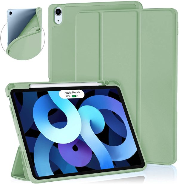 Forro Smart Cover iPad Mini 6 con Espacio para Lapíz verde manzana Smart Case con espacio para Lápiz para ipad Mini 6 iPad Mini A17 Pro