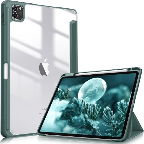 Case Transparente con espacio para Lapiz para iPad Air 4 Air 5 Air 11 Pro 11 verde Case Transparente con espacio para Lapiz para iPad Air 4 / Air 5 / 10.9 / Air 11 / Pro 11