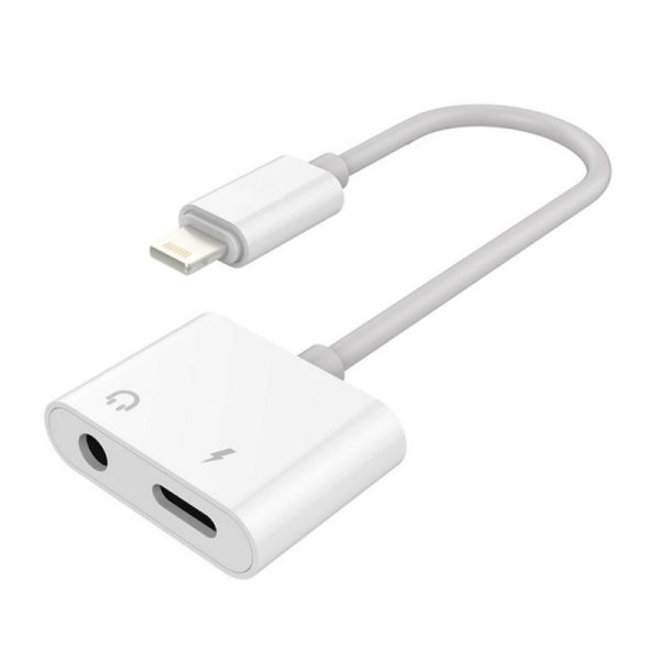 Adaptador Lightning a Lightning Cargador + Jack 3.5MM