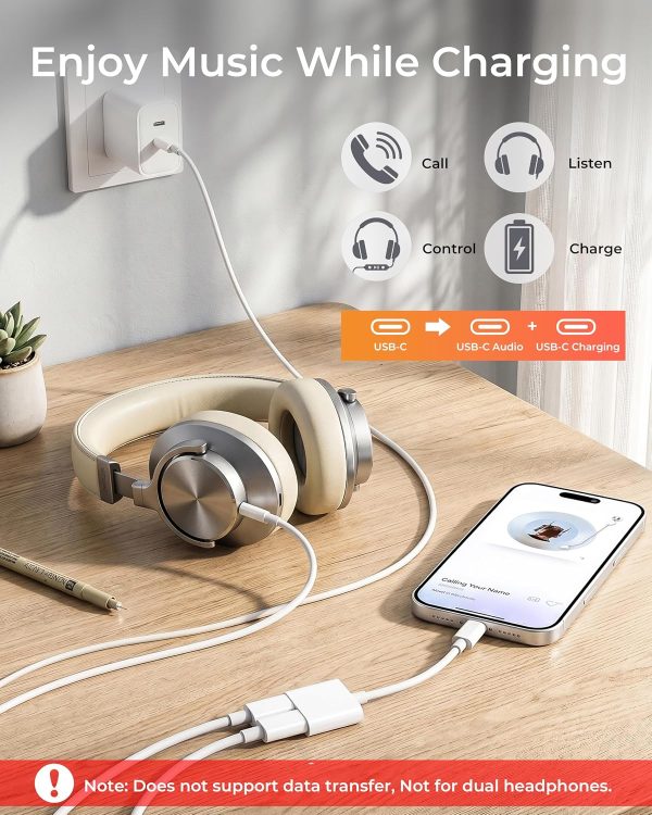 Adaptador Tipo C a Tipo C Cargador + Audio 4 Adaptador Tipo C a Tipo C Cargador + Audio