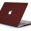 Case para MacBook New Pro 15 vinotinto manzana troquelada Protector para MacBook New Pro 15 A1990 A1707 Manzana Troquelada