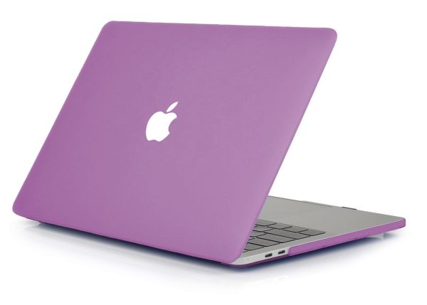 Case para MacBook New Pro 15 violeta tornasolada manzana troquelada Protector para MacBook New Pro 15 A1990 A1707 Manzana Troquelada