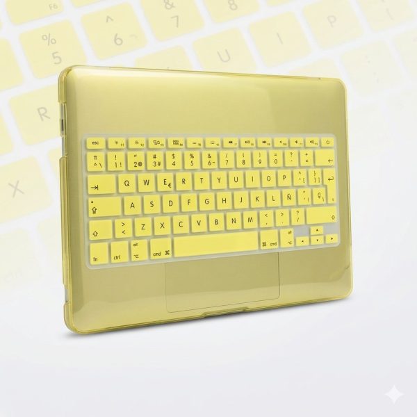 Macbook Pro 13 Case + teclado amarillo portada Protector + Teclado para MacBook Pro 13 A1278
