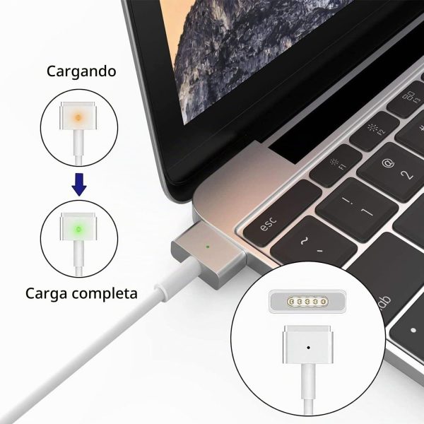 Cargador para MacBook MagSafe 2 60W 6 Adaptador de corriente MagSafe 2 de 60 W para MacBook